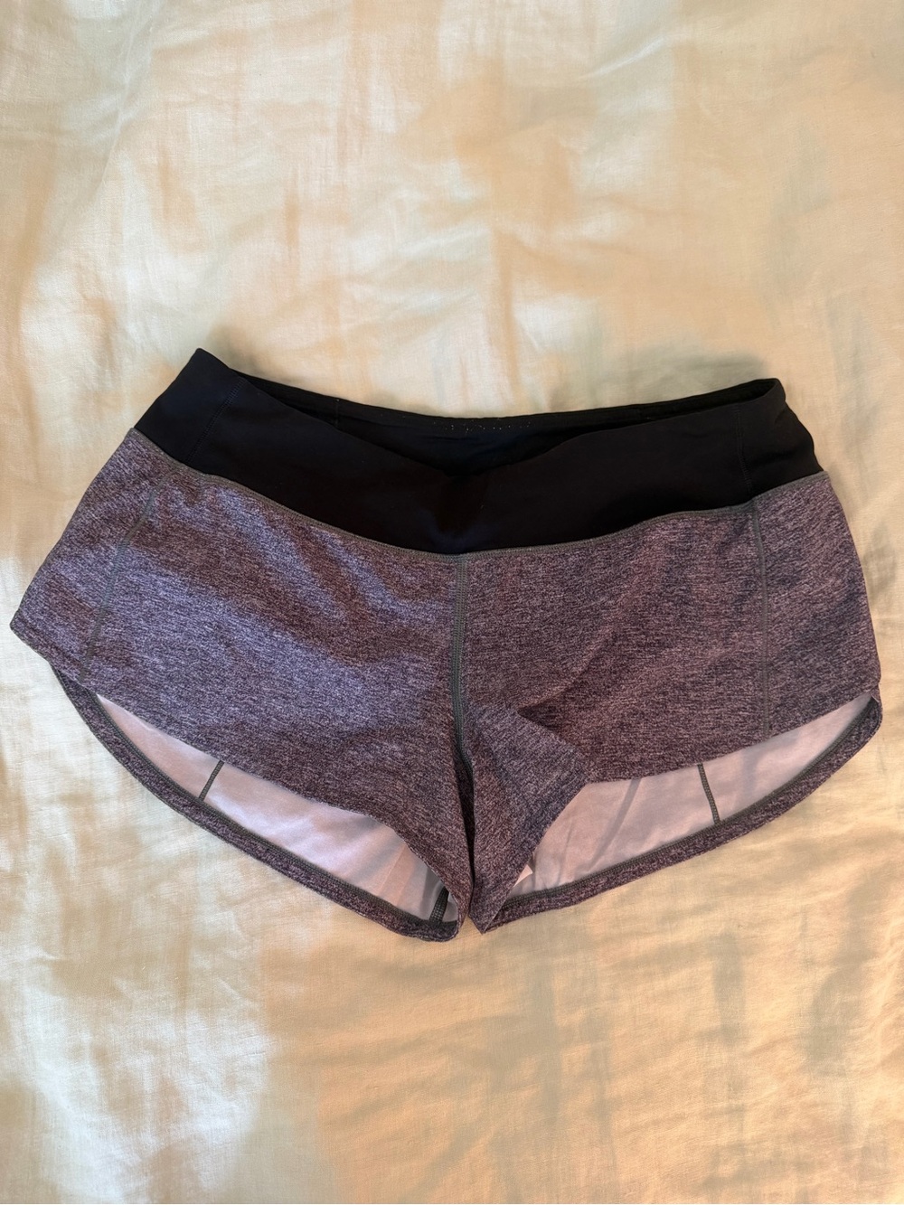 lululemon athletica Heather Running Shorts with Black Waistband